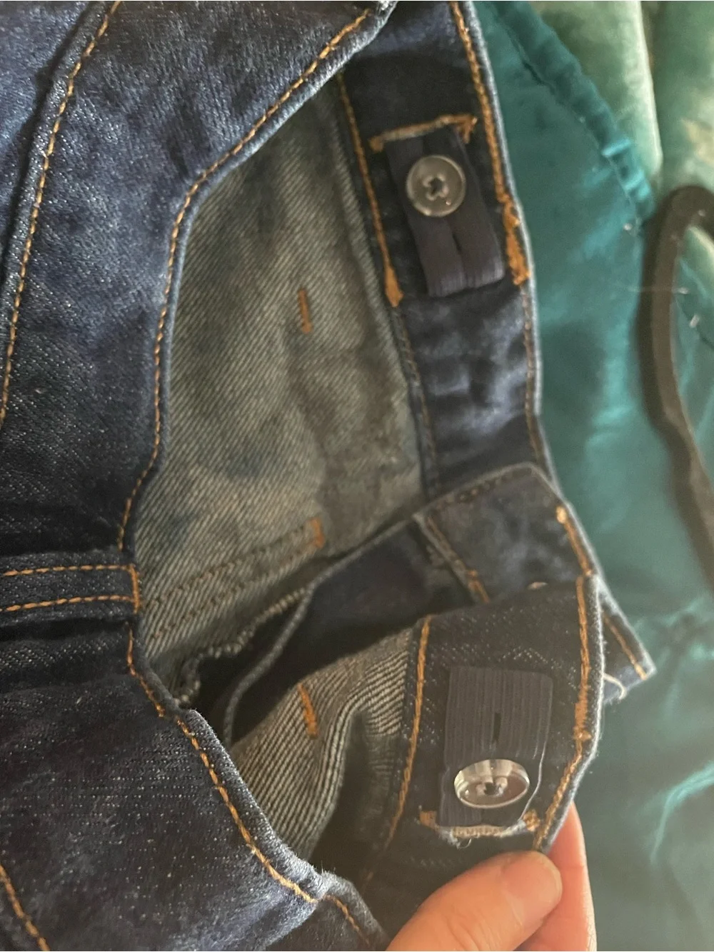 Old Navy Dark Blue Rolled Cuff Denim Shorts